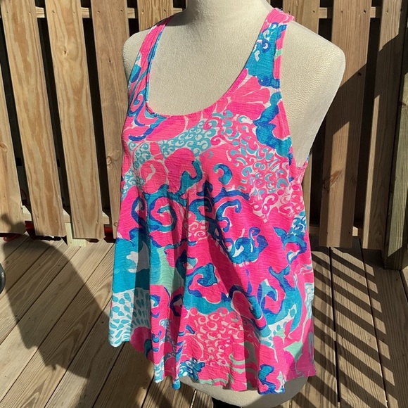 Lilly Pulitzer Vibrant Racerback Tank - Picture 1 of 9